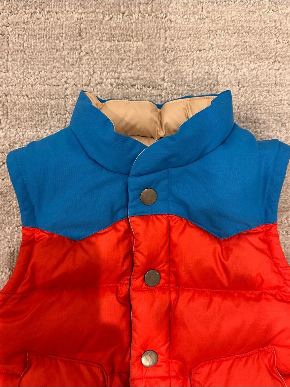 Patagonia toddler Red & Blue Puffer Vest